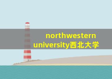 northwestern university西北大学